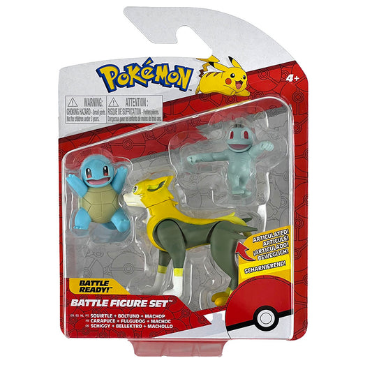 Schiggy, Machollo & Bellektro Pokémon Battlefiguren 5-8 cm