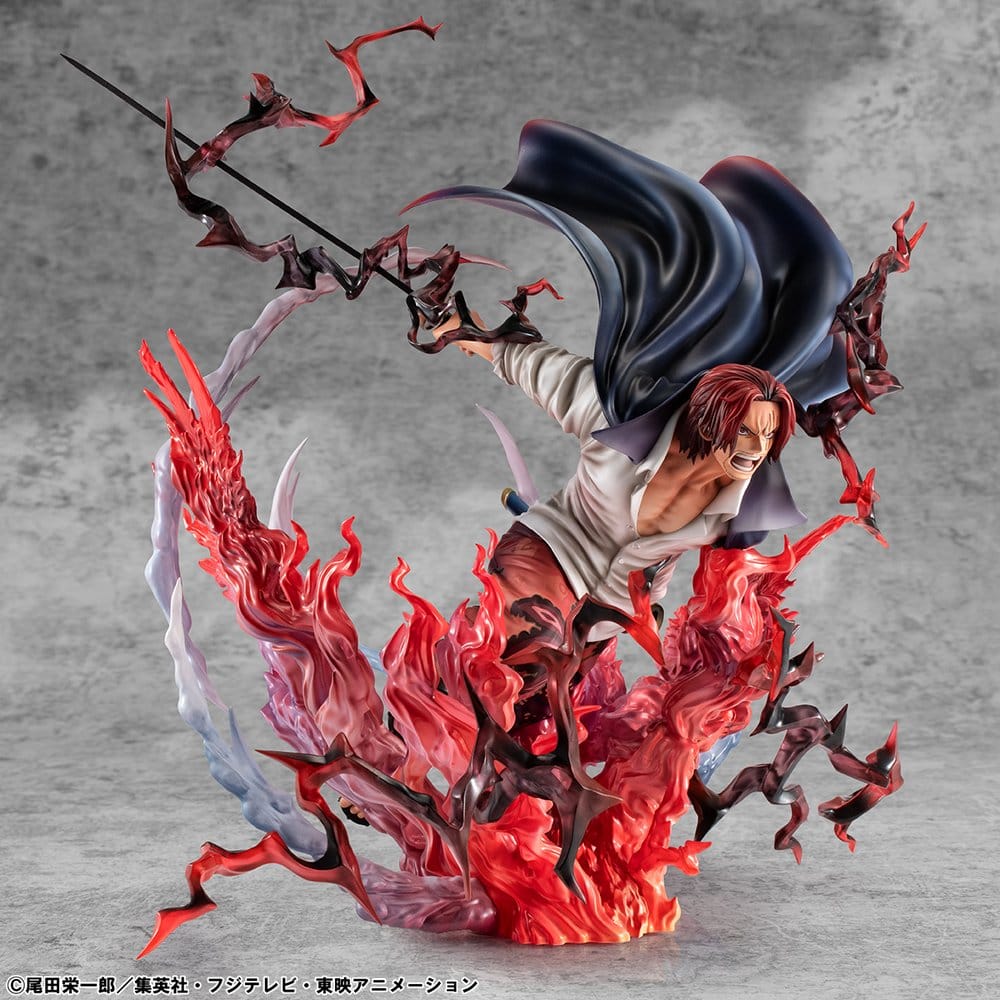 Shanks PVC Statue / Red-Haired Kamusari / One Piece / Megahouse P.O.P SA-Maximum / 25 cm