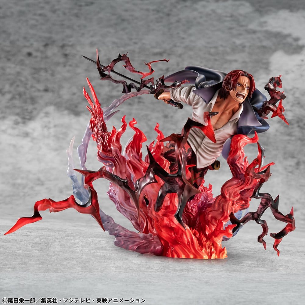 Shanks PVC Statue / Red-Haired Kamusari / One Piece / Megahouse P.O.P SA-Maximum / 25 cm