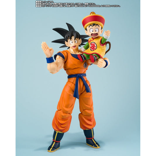Son Goku & Son Gohan Kid Actionfiguren / mit Kintoun / Dragon Ball / S.H. Figuarts / Tamashii Nations / 14 cm & 6 cm
