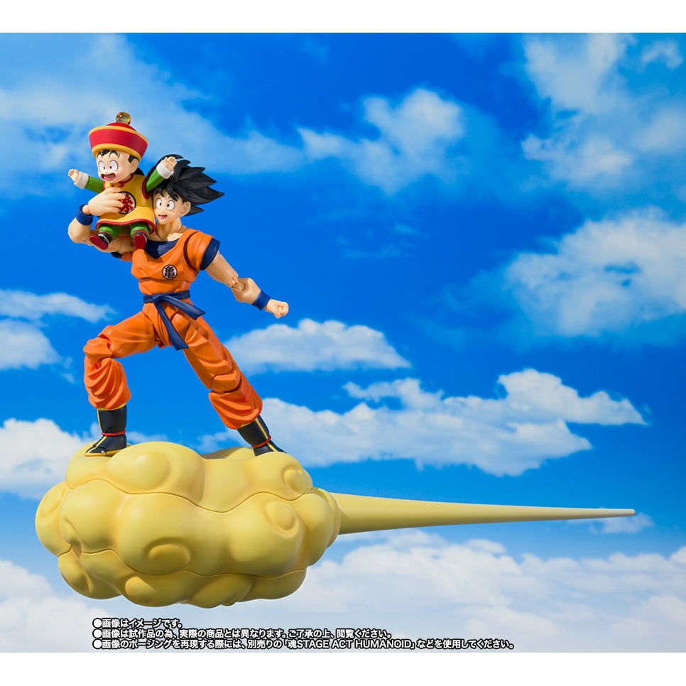 Son Goku & Son Gohan Kid Actionfiguren / mit Kintoun / Dragon Ball / S.H. Figuarts / Tamashii Nations / 14 cm & 6 cm