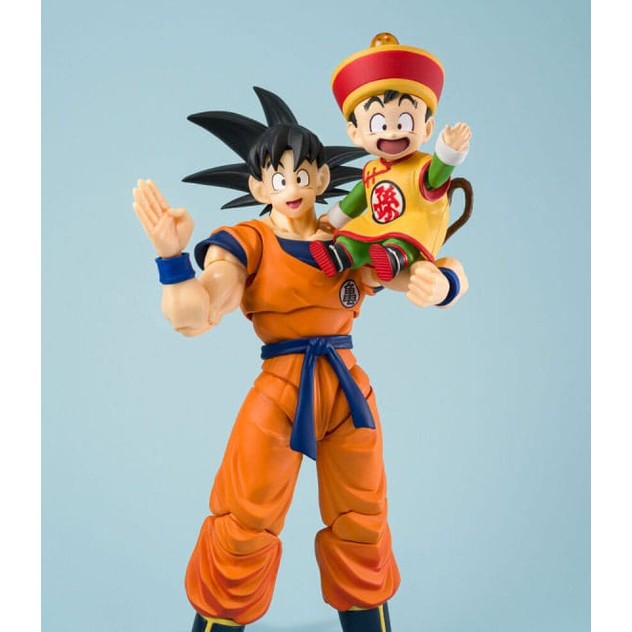 Son Goku & Son Gohan Kid Actionfiguren / mit Kintoun / Dragon Ball / S.H. Figuarts / Tamashii Nations / 14 cm & 6 cm