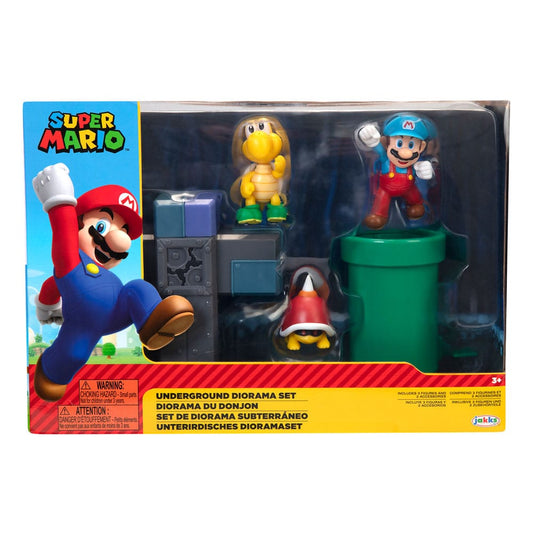 Super Mario Minifiguren Diorama Set Underground / Jakks Pacific / 6 cm