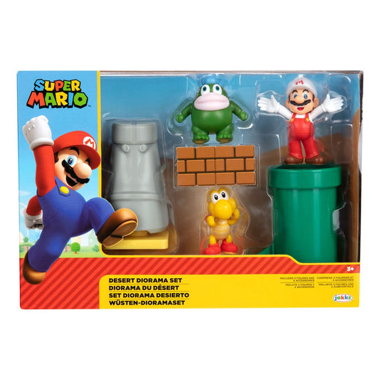 Super Mario Minifiguren Diorama Set: Wüste / Jakks Pacific / 6 cm