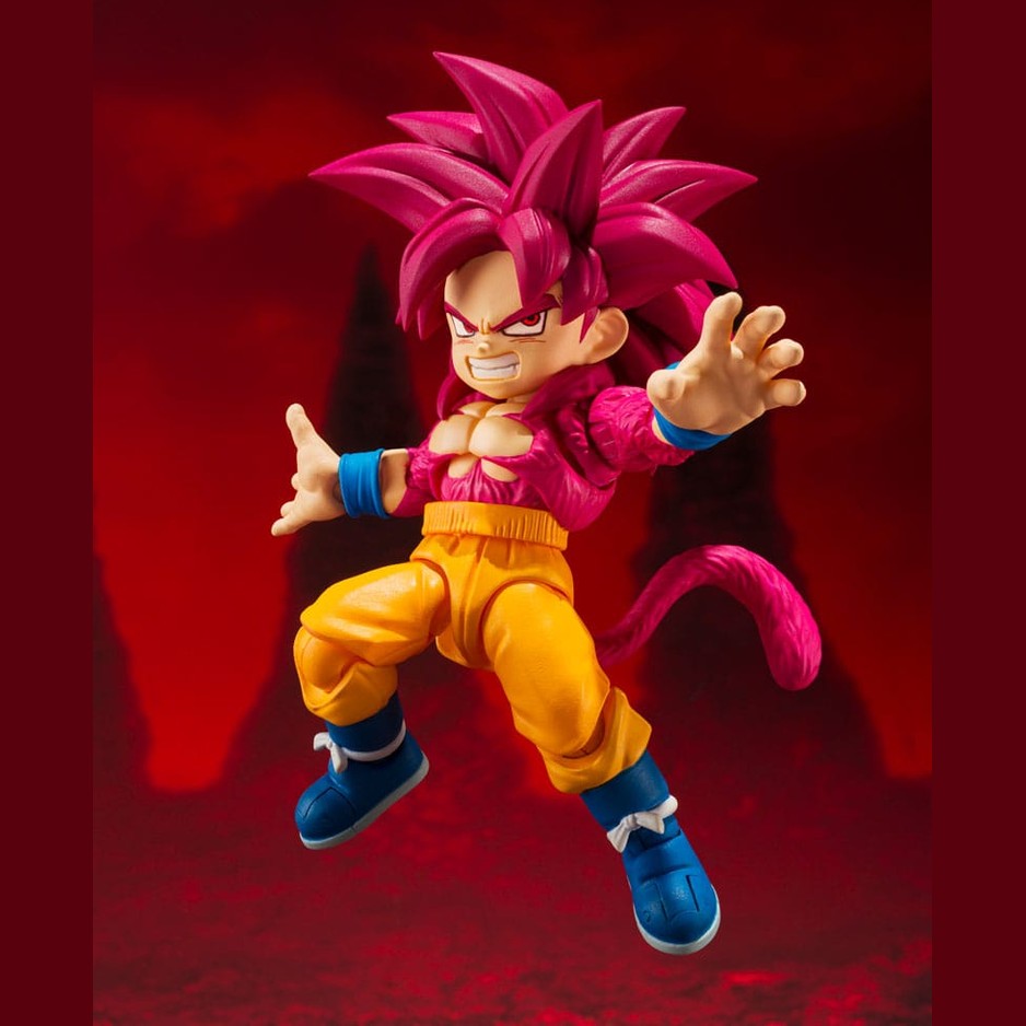 Super Saiyan Level 4 Son Goku mini / S.H. Figuarts Actionfigur / 8 cm