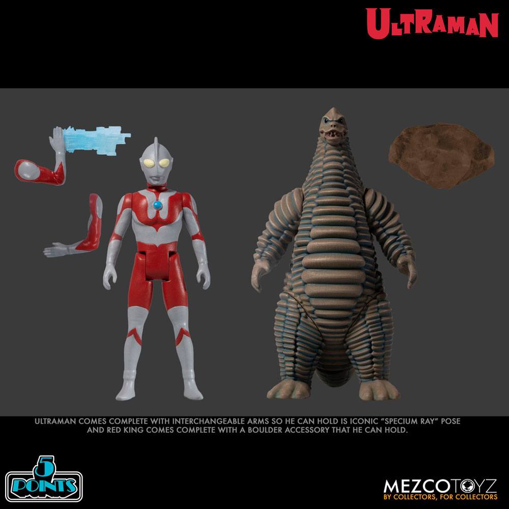 Ultraman & Red King / 5 Points Actionfiguren / Mezco / 9 - 10 cm