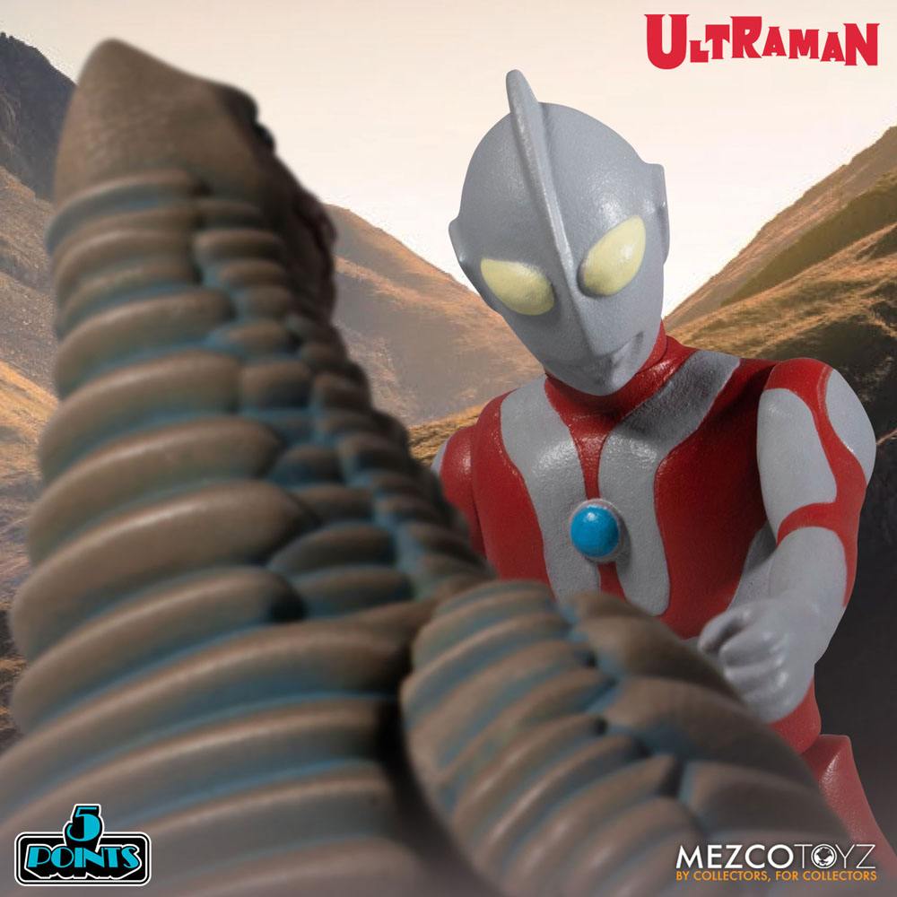 Ultraman & Red King / 5 Points Actionfiguren / Mezco / 9 - 10 cm