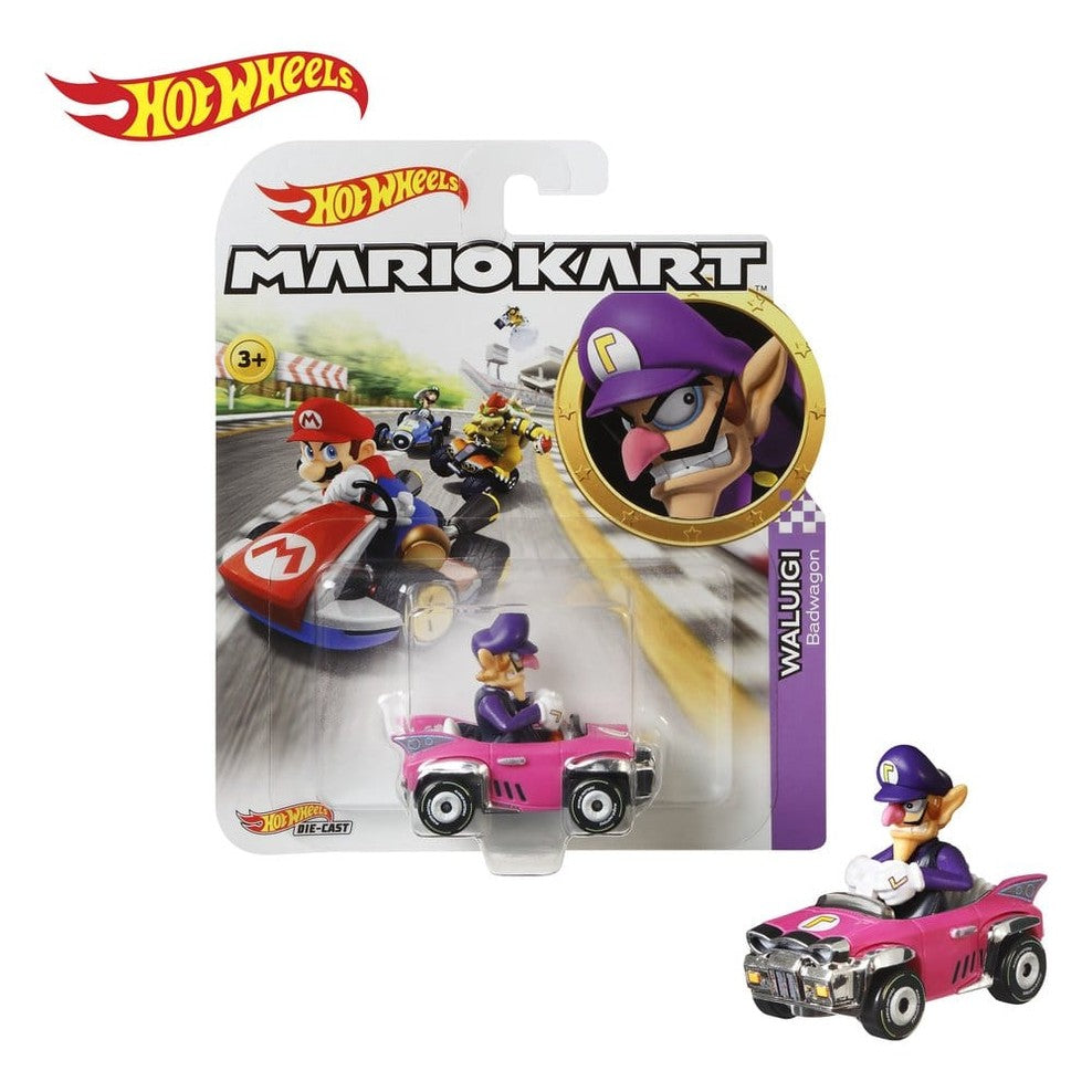 Waluigi im Bandwagon Die-Cast Fahrzeug / Mario Kart Hot Wheels / Mattel / 1:64