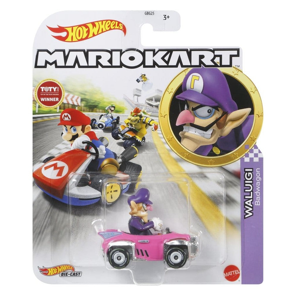 Waluigi im Bandwagon Die-Cast Fahrzeug / Mario Kart Hot Wheels / Mattel / 1:64