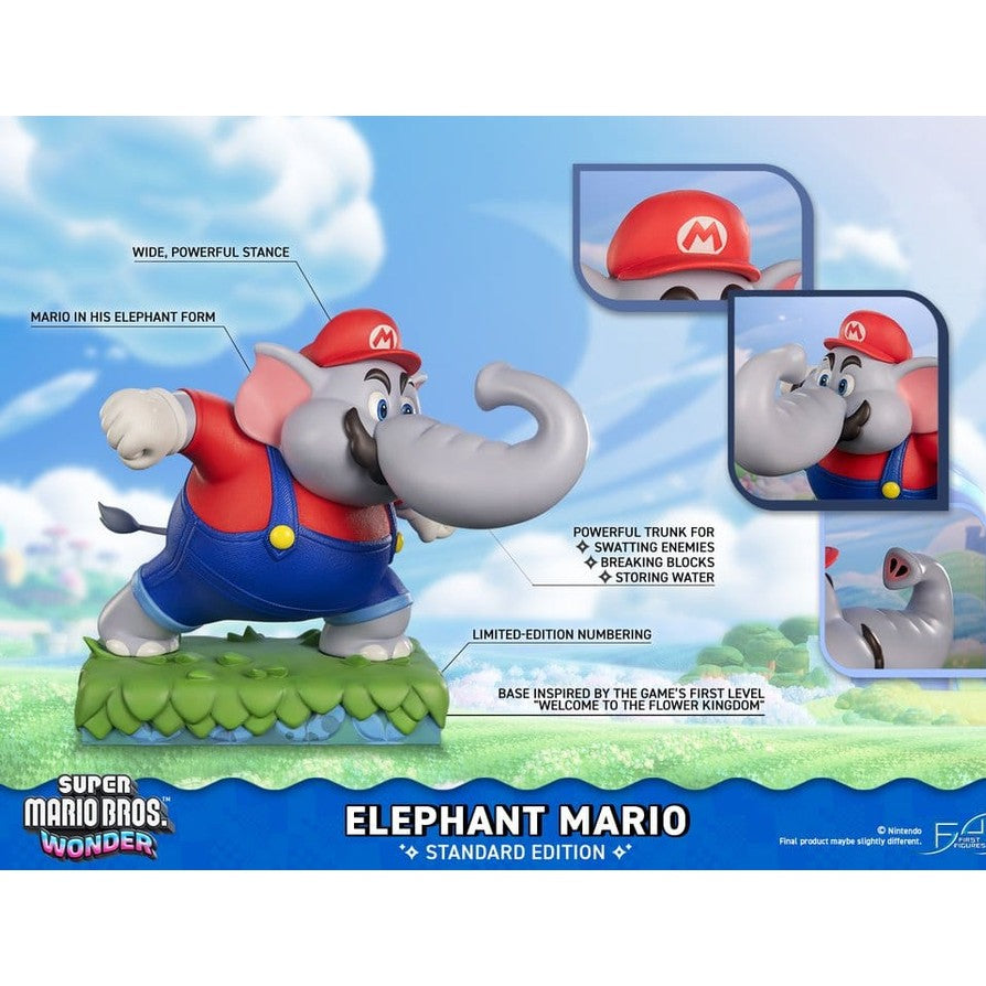 Elephant Mario Resin Statue / Standard Edition / Super Mario Bros. Wonder / First 4 Figures / 43 cm