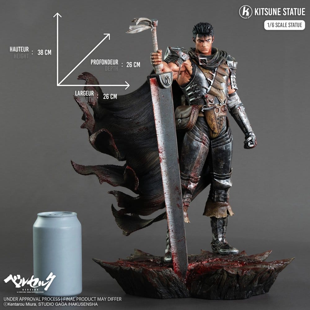 Guts Resin Statue / Berserk / Kitsune Statue / 38 cm