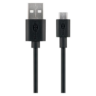 USB Kabel A auf Micro-USB 2m schwarz